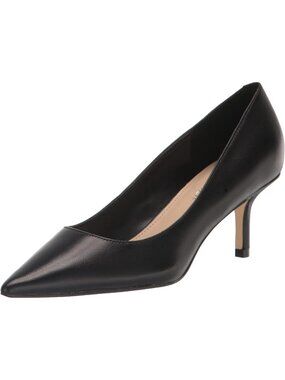 Women's Black Modern Pointed Toe Alola Dress Casual Pumps Pull On Heel Shoes